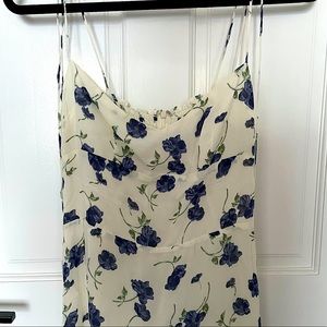 Reformation Emmie Midi Dress - Blue + White Floral